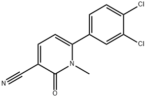6-(3,4-DICHLOROPHENYL)-1-METHYL-2-OXO-1,2-DIHYDRO-3-PYRIDINECARBONITRILE 结构式