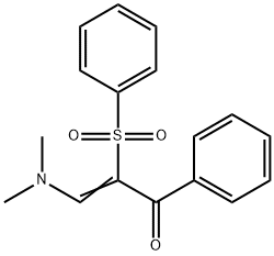 3-(DIMETHYLAMINO)-1-PHENYL-2-(PHENYLSULFONYL)-2-PROPEN-1-ONE 结构式