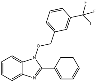 2-PHENYL-1-([3-(TRIFLUOROMETHYL)BENZYL]OXY)-1H-1,3-BENZIMIDAZOLE 结构式