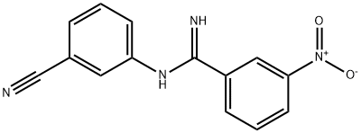 N-(3-CYANOPHENYL)-3-NITROBENZENECARBOXIMIDAMIDE 结构式