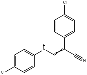 1-Cyano-1-(4-chlorophenyl)-2-[(4-chlorophenyl)amino]ethene 结构式
