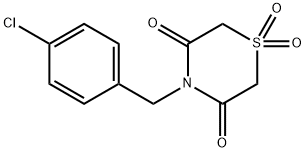 4-(4-CHLOROBENZYL)-1LAMBDA6,4-THIAZINANE-1,1,3,5-TETRAONE 结构式