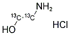 2-氨基乙醇-13C2 盐酸盐 结构式