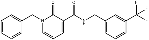 1-BENZYL-2-OXO-N-[3-(TRIFLUOROMETHYL)BENZYL]-1,2-DIHYDRO-3-PYRIDINECARBOXAMIDE 结构式