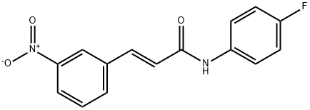 N-(4-FLUOROPHENYL)-3-(3-NITROPHENYL)ACRYLAMIDE 结构式