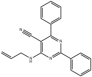 4-(烯丙基氨基)-2,6-二苯基嘧啶-5-甲腈 结构式