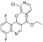 ETHYL 4-[(2-CHLORO-3-PYRIDYL)OXY]-5,8-DIFLUOROQUINOLINE-3-CARBOXYLATE 结构式