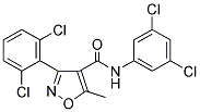 N-(3,5-DICHLOROPHENYL)(3-(2,6-DICHLOROPHENYL)-5-METHYLISOXAZOL-4-YL)FORMAMIDE 结构式