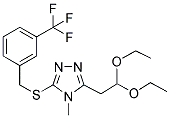 3-(2,2-DIETHOXYETHYL)-4-METHYL-5-([3-(TRIFLUOROMETHYL)BENZYL]THIO)-4H-1,2,4-TRIAZOLE 结构式