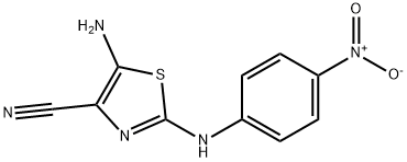 5-AMINO-2-(4-NITROANILINO)-1,3-THIAZOLE-4-CARBONITRILE 结构式