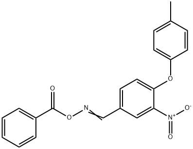 4-([(BENZOYLOXY)IMINO]METHYL)-1-(4-METHYLPHENOXY)-2-NITROBENZENE 结构式