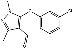 5-(3-氯苯氧基)-1,3-二甲基-1H-吡唑-4-甲醛 结构式