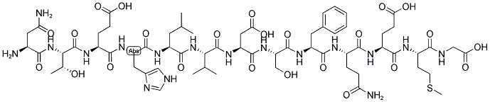 ASN-THR-GLU-HIS-LEU-VAL-ASP-SER-PHE-GLN-GLU-MET-GLY 结构式