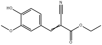 ETHYL ALPHA-CYANO-4-HYDROXY-3-METHOXYCINNAMATE 结构式