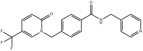 4-([2-OXO-5-(TRIFLUOROMETHYL)-1(2H)-PYRIDINYL]METHYL)-N-(4-PYRIDINYLMETHYL)BENZENECARBOXAMIDE 结构式