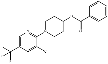 1-[3-CHLORO-5-(TRIFLUOROMETHYL)-2-PYRIDINYL]-4-PIPERIDINYL BENZENECARBOXYLATE 结构式