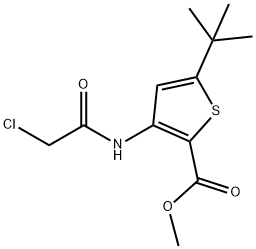 5-(叔丁基)-3-(2-氯乙酰胺基)噻吩-2-甲酸甲酯 结构式