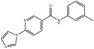 6-(1H-IMIDAZOL-1-YL)-N-(3-METHYLPHENYL)NICOTINAMIDE 结构式