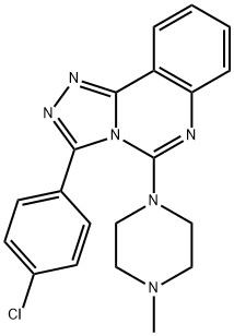 3-(4-CHLOROPHENYL)-5-(4-METHYLPIPERAZINO)[1,2,4]TRIAZOLO[4,3-C]QUINAZOLINE 结构式