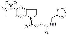 5-(DIMETHYLAMINOSULPHONYL)-2,3-DIHYDRO-G-OXO-N-(TETRAHYDROFURFURYL)-1-(1H)-INDOLEBUTANAMIDE 结构式