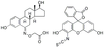 BETA-ESTRADIOL 6-(O-CARBOXYMETHYL)OXIME: BSA FLUORESCEIN ISOTHIOCYANATE CONJUGATE 结构式