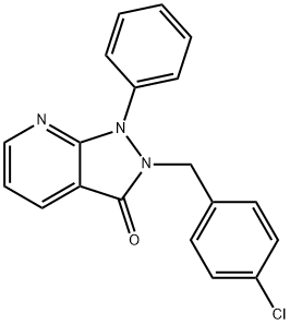2-(4-CHLOROBENZYL)-1-PHENYL-1,2-DIHYDRO-3H-PYRAZOLO[3,4-B]PYRIDIN-3-ONE 结构式