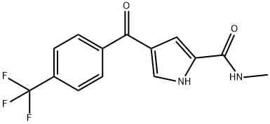 N-METHYL-4-[4-(TRIFLUOROMETHYL)BENZOYL]-1H-PYRROLE-2-CARBOXAMIDE 结构式