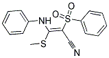 3-METHYLTHIO-3-(PHENYLAMINO)-2-(PHENYLSULFONYL)PROP-2-ENENITRILE 结构式