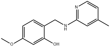5-METHOXY-2-([(4-METHYL-2-PYRIDINYL)AMINO]METHYL)BENZENOL 结构式