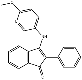 3-((6-METHOXY(3-PYRIDYL))AMINO)-2-PHENYLINDEN-1-ONE 结构式
