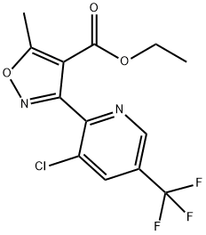 Ethyl 3-[3-chloro-5-(trifluoromethyl)-2-pyridinyl]-5-methyl-4-isoxazolecarboxylate 结构式
