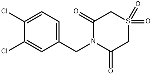 4-(3,4-DICHLOROBENZYL)-1LAMBDA6,4-THIAZINANE-1,1,3,5-TETRAONE 结构式