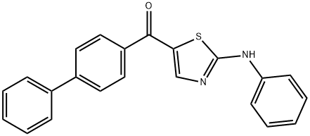 (2-Anilino-1,3-thiazol-5-yl)([1,1'-biphenyl]-4-yl)methanone 结构式