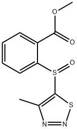 Methyl 2-[(4-methyl-1,2,3-thiadiazol-5-yl)sulfinyl]benzenecarboxylate 结构式