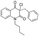 3-BENZYL-1-BUTYL-3-CHLORO-1,2,3,4-TETRAHYDROQUINOLINE-2,4-DIONE 结构式