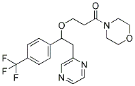 3-[2-(PYRAZIN-2-YL)-1-[4-(TRIFLUOROMETHYL)PHENYL]ETHOXY]PROPANOYLMORPHOLINE 结构式