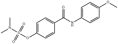 4-[(4-METHOXYANILINO)CARBONYL]PHENYL-N,N-DIMETHYLSULFAMATE 结构式