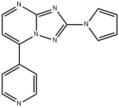 7-(4-PYRIDINYL)-2-(1H-PYRROL-1-YL)[1,2,4]TRIAZOLO[1,5-A]PYRIMIDINE 结构式