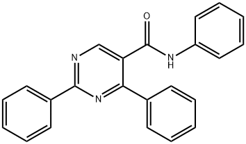 N,2,4-TRIPHENYL-5-PYRIMIDINECARBOXAMIDE 结构式