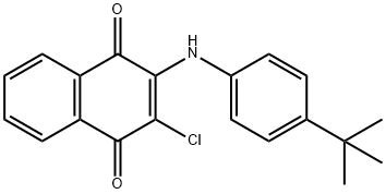 2-[4-(TERT-BUTYL)ANILINO]-3-CHLORONAPHTHOQUINONE 结构式