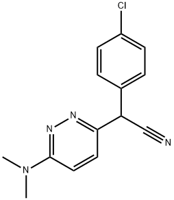 2-(4-氯苯基)-2-(6-(二甲氨基)哒嗪-3-基)乙腈 结构式