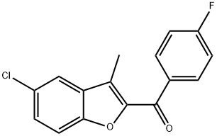 (5-CHLORO-3-METHYL-1-BENZOFURAN-2-YL)(4-FLUOROPHENYL)METHANONE 结构式