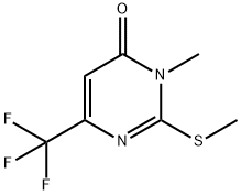 3-METHYL-2-(METHYLSULFANYL)-6-(TRIFLUOROMETHYL)-4(3H)-PYRIMIDINONE 结构式