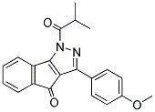 3-(4-METHOXYPHENYL)-1-(2-METHYLPROPANOYL)INDENO[2,3-D]PYRAZOL-4-ONE 结构式