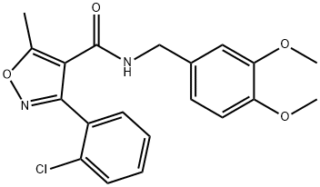 N-((3,4-DIMETHOXYPHENYL)METHYL)(3-(2-CHLOROPHENYL)-5-METHYLISOXAZOL-4-YL)FORMAMIDE 结构式