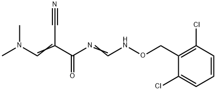 2-CYANO-N-(([(2,6-DICHLOROBENZYL)OXY]AMINO)METHYLENE)-3-(DIMETHYLAMINO)ACRYLAMIDE 结构式