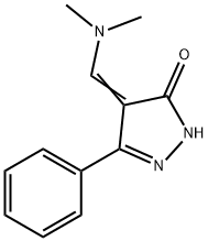4-[(DIMETHYLAMINO)METHYLENE]-5-PHENYL-2,4-DIHYDRO-3H-PYRAZOL-3-ONE 结构式
