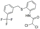 N1-(2-([3-(TRIFLUOROMETHYL)BENZYL]THIO)PHENYL)-2,2-DICHLOROACETAMIDE 结构式