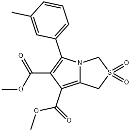 Dimethyl 5-(3-methylphenyl)-2,2-dioxo-2,3-dihydro-1H-2lambda6-pyrrolo[1,2-c][1,3]thiazole-6,7-dicarboxylate 结构式