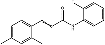 3-(2,4-DIMETHYLPHENYL)-N-(2-FLUOROPHENYL)ACRYLAMIDE 结构式